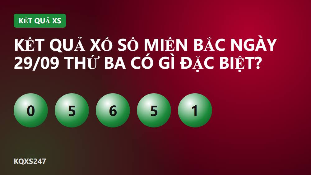 Kết quả xổ số miền Bắc ngày 29/09 thứ Ba có gì đặc biệt?