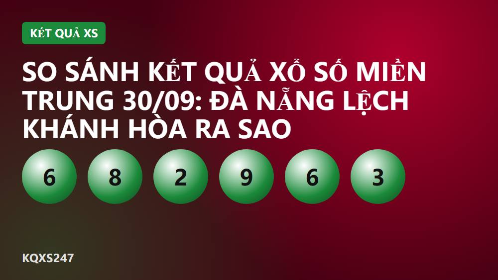 So sánh kết quả xổ số miền Trung 30/09: Đà Nẵng lệch Khánh Hòa ra sao